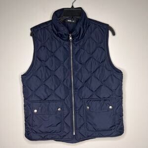 Herizon Women's Quilted Puffer Vest Size Large Navy Blue